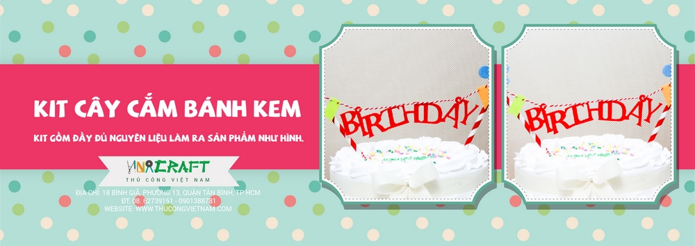 Kit cây cắm bánh kem 08
